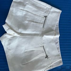 New White linen fully lined Loft shorts. Marked 00 but much bigger